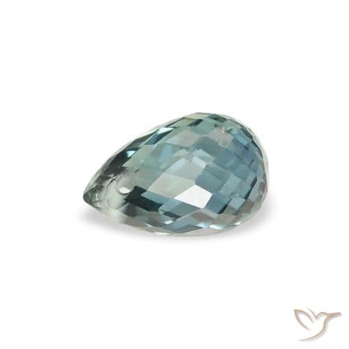 0.64ct Natural Teal Sapphire, Briolette, 5.6x3.8 mm