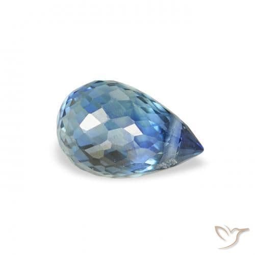 0.75ct Natural Teal Sapphire, Briolette, 5.9x3.8 mm