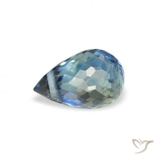 0.75ct Natural Teal Sapphire, Briolette, 5.9x3.8 mm