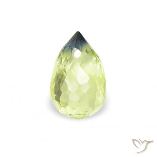 0.41ct Natural Light Yellow Sapphire, Briolette, 4.8x3.1 mm