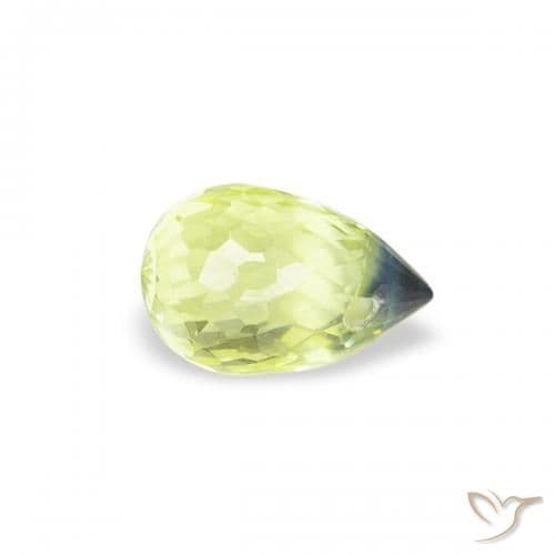 0.41ct Natural Light Yellow Sapphire, Briolette, 4.8x3.1 mm