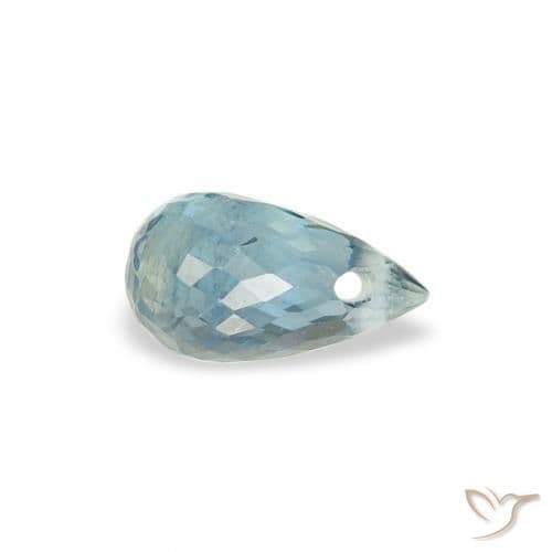 0.42ct Natural Teal Sapphire, Briolette, 5.2x3.1 mm