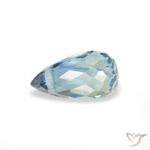 0.50ct Natural Teal Sapphire, Briolette, 5.6x3.2 mm