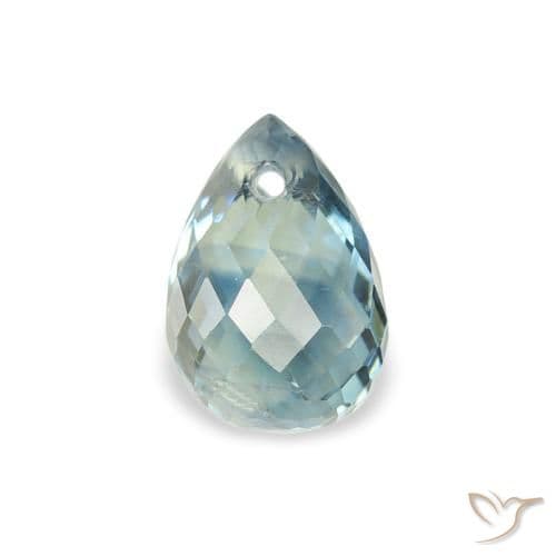 1.17ct Natural Teal Sapphire, Briolette, 6.4x4.5 mm