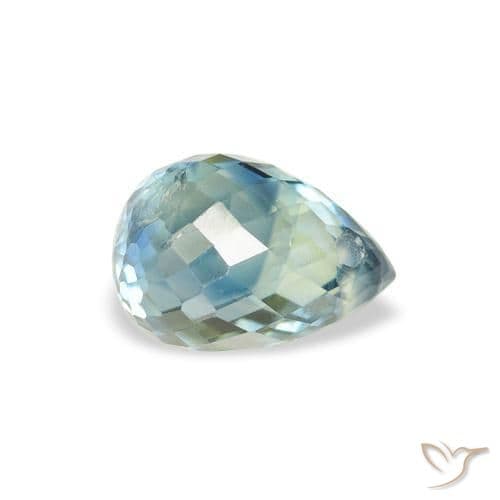 1.17ct Natural Teal Sapphire, Briolette, 6.4x4.5 mm