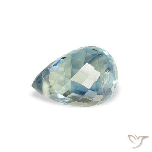 1.17ct Natural Teal Sapphire, Briolette, 6.4x4.5 mm