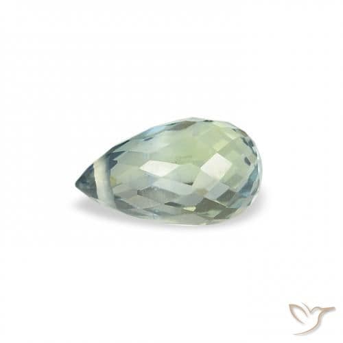 0.69ct Natural Pale Green Sapphire, Briolette, 6x3.7 mm