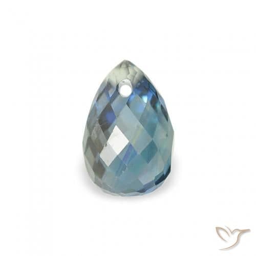 0.63ct Natural Teal Sapphire, Briolette, 5.2x3.8 mm
