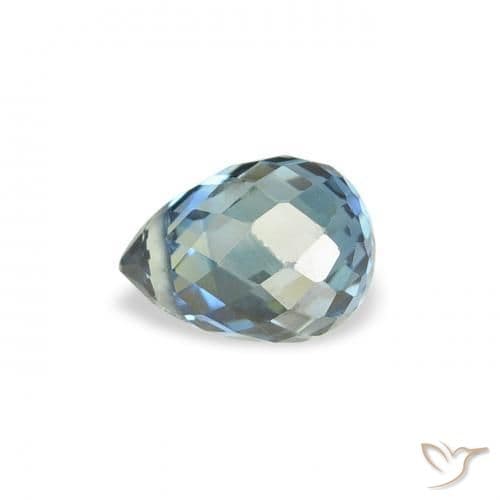 0.63ct Natural Teal Sapphire, Briolette, 5.2x3.8 mm