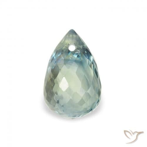 1.02ct Natural Teal Sapphire, Briolette, 6.3x4.2 mm
