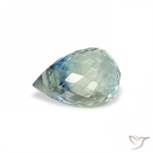 1.02ct Natural Teal Sapphire, Briolette, 6.3x4.2 mm