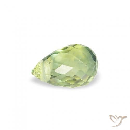 0.43ct Very Light Sage Green Sapphire, Briolette, 4.8x3.2 mm