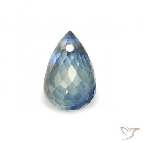 0.65ct Natural Teal Sapphire, Briolette, 5.3x3.7 mm