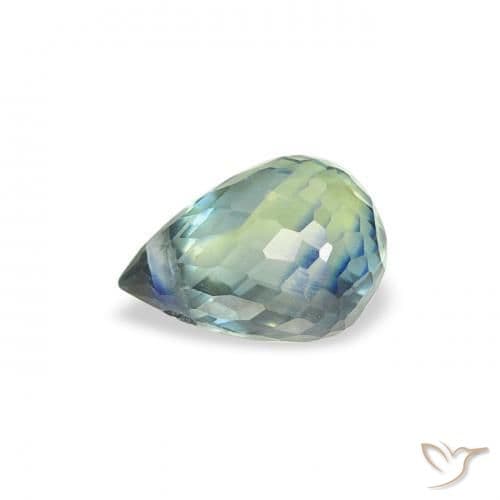 0.65ct Natural Teal Sapphire, Briolette, 5.3x3.7 mm