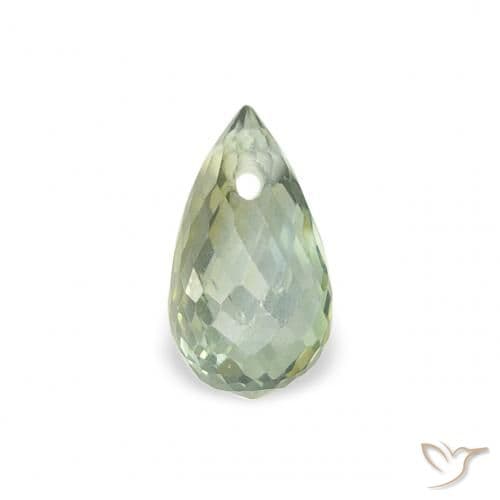 0.48ct Natural Light Green Sapphire, Briolette, 5.7x3.2 mm