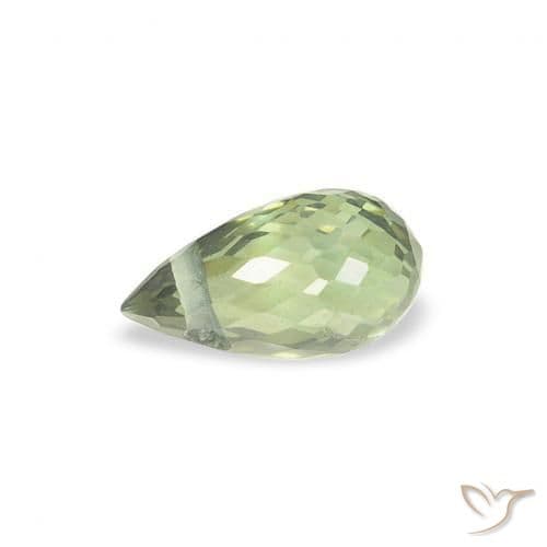 0.48ct Natural Light Green Sapphire, Briolette, 5.7x3.2 mm