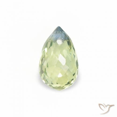 0.49ct Natural Bluish Green Sapphire, Briolette, 5.1x3.3 mm