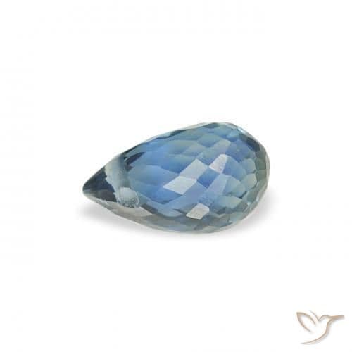 0.47ct Natural Teal Sapphire, Briolette, 5.4x3.1 mm