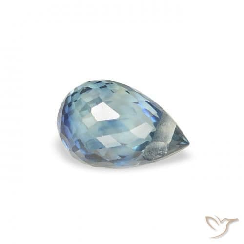 0.62ct Natural Teal Sapphire, Briolette, 5.5x3.6 mm