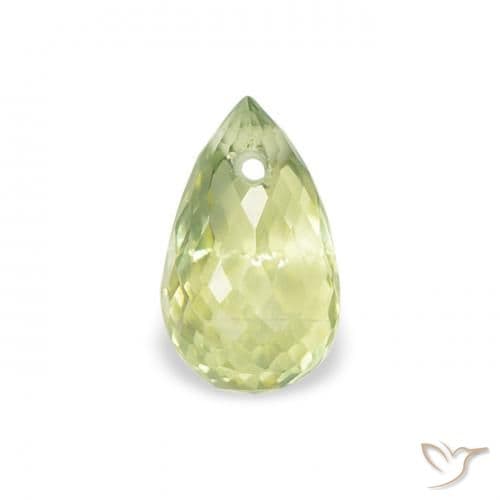 0.69ct Natural Pale Green Sapphire, Briolette, 6x3.7 mm