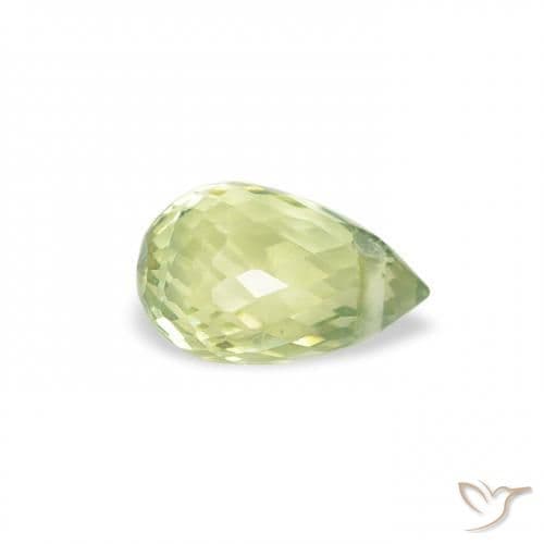 0.65ct Natural Yellow Green Sapphire, Briolette, 5.9x3.6 mm