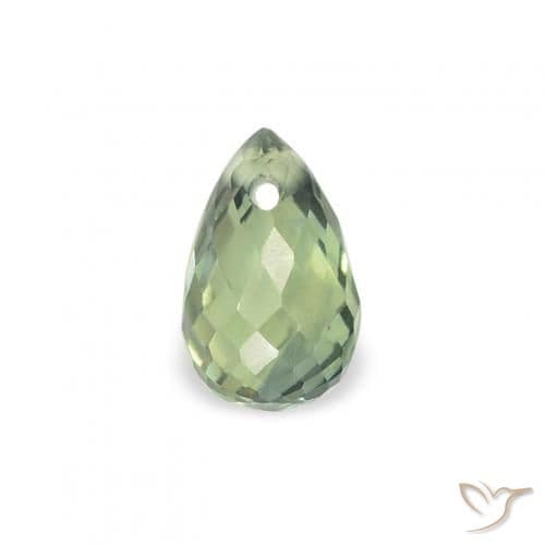 0.49ct Natural Bluish Green Sapphire, Briolette, 5.1x3.3 mm