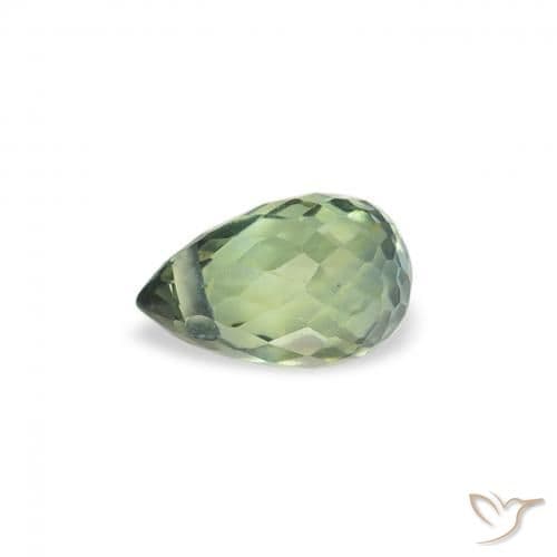 0.49ct Natural Bluish Green Sapphire, Briolette, 5.1x3.3 mm