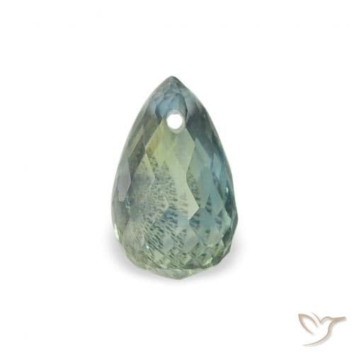 0.66ct Natural Greenish Blue Sapphire, Briolette, 5.8x3.6 mm
