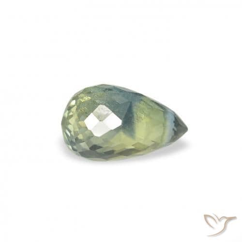 0.66ct Natural Greenish Blue Sapphire, Briolette, 5.8x3.6 mm