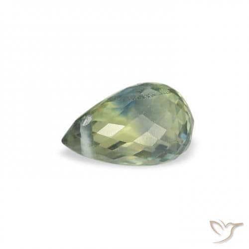 0.66ct Natural Greenish Blue Sapphire, Briolette, 5.8x3.6 mm