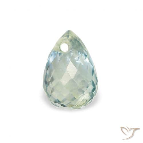 0.78ct Natural Teal Sapphire, Briolette, 5.6x3.9 mm