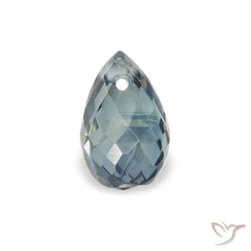 2.10ct Yellowish Blue Sapphire, Briolette, 5.4x3.3 mm
