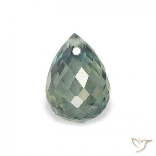 1.17ct Natural Teal Sapphire, Briolette, 6.4x4.5 mm