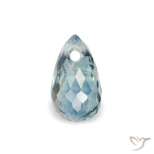 0.53ct Natural Teal Sapphire, Briolette, 5.5x3.2 mm