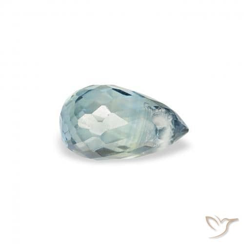 0.53ct Natural Teal Sapphire, Briolette, 5.5x3.2 mm