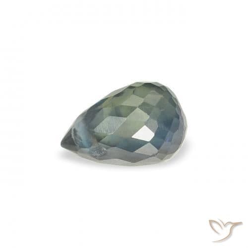 0.52ct Natural Teal Sapphire, Briolette, 5.1x3.4 mm