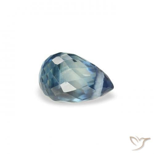 0.46ct Natural Teal Sapphire, Briolette, 4.9x3.3 mm
