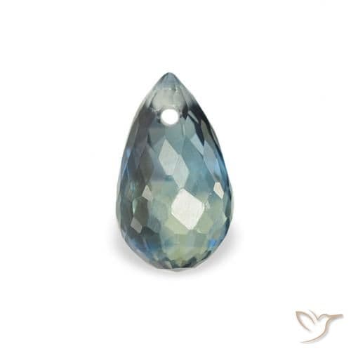 0.51ct Natural Teal Sapphire, Briolette, 5.5x3.3 mm