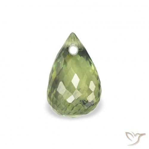 1.02ct Natural Forest Green Sapphire, Briolette, 6.5x4.3 mm