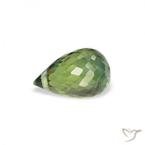 1.02ct Natural Forest Green Sapphire, Briolette, 6.5x4.3 mm