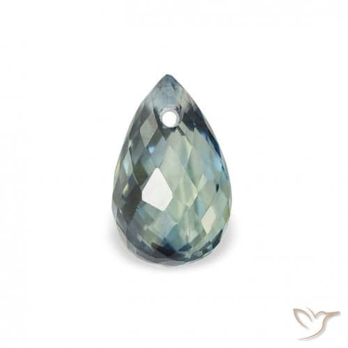 0.83ct Natural Teal Sapphire, Briolette, 6.2x3.9 mm