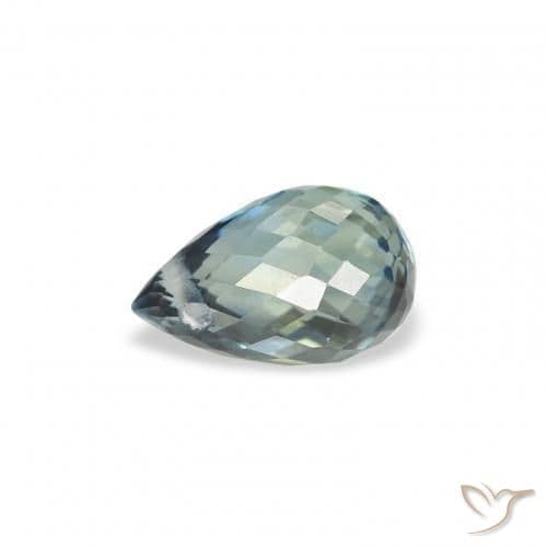 0.83ct Natural Teal Sapphire, Briolette, 6.2x3.9 mm