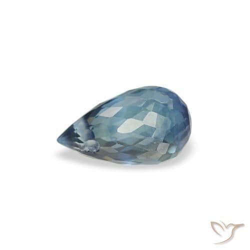 0.55ct Natural Teal Sapphire, Briolette, 5.6x3.4 mm