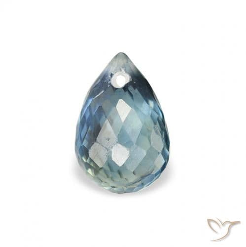 0.86ct Natural Teal Sapphire, Briolette, 6.1x4.1 mm