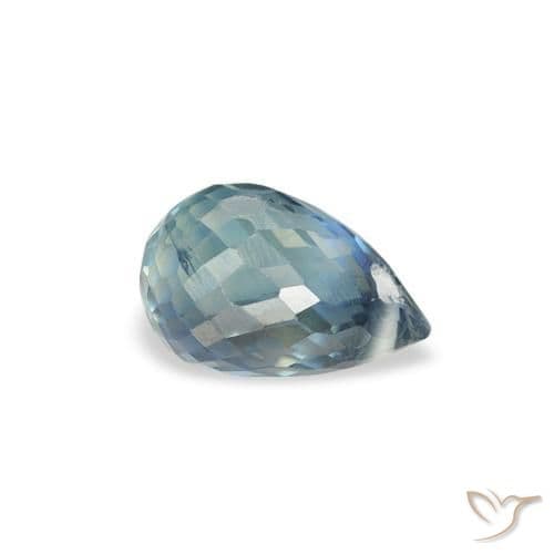0.86ct Natural Teal Sapphire, Briolette, 6.1x4.1 mm