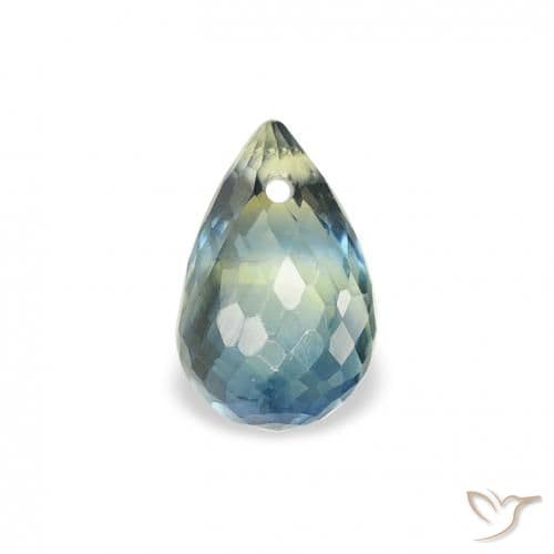 0.85ct Natural Blue-Green Sapphire, Briolette, 6.1x4 mm