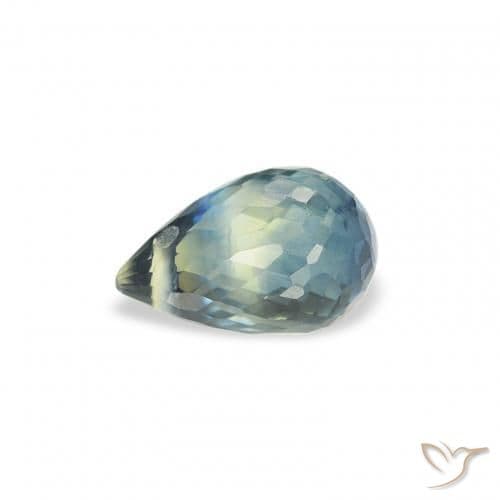 0.85ct Natural Blue-Green Sapphire, Briolette, 6.1x4 mm