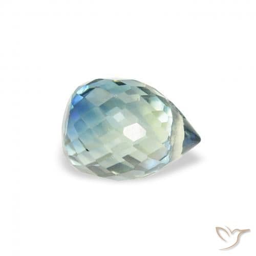 0.93ct Natural Teal Sapphire, Briolette, 5.7x4.3 mm