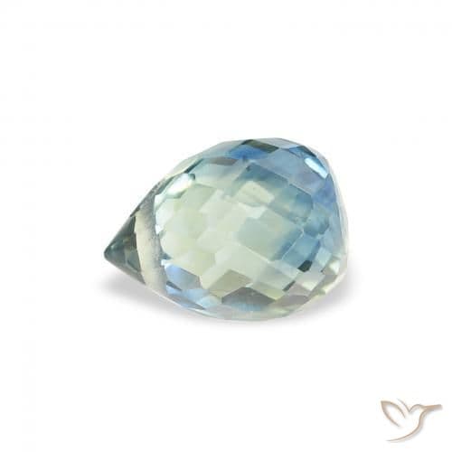 0.93ct Natural Teal Sapphire, Briolette, 5.7x4.3 mm