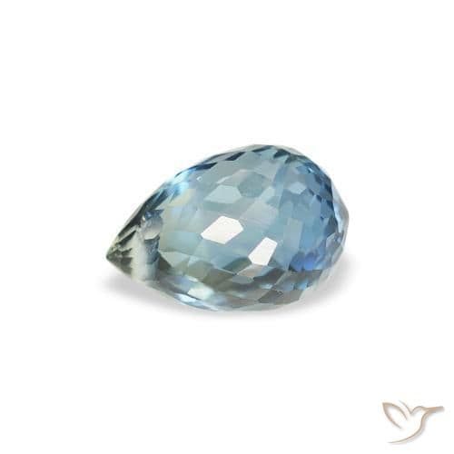 0.95ct Natural Teal Sapphire, Briolette, 6.1x4.1 mm